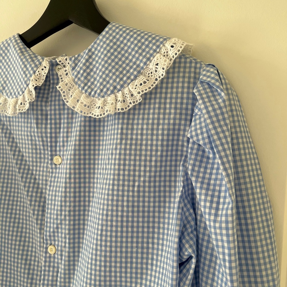 Blue check shirt